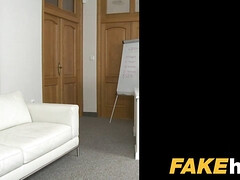 Young perky tits model gets drilled on the casting couch with real agent on-hand