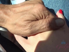 Blowjob, Fingering, Handjob, Kissing, Orgasm, Outdoor, Pov, Shaved