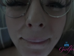 Amateur, Creampie, Footjob, Girlfriend, Glasses, Handjob, Pov, Smoking