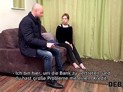 Watch Alice Klay take on the Schwanz of Debt with her mouth and pussy in HD POV action