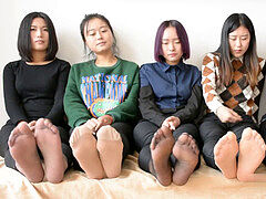 chinese women in nylon feet