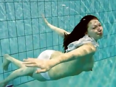 18-19 year old loses her panties underwater