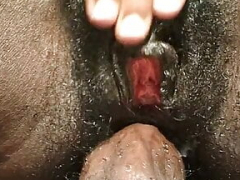 American, Black, Blowjob, Brunette, Hairy, Licking, Pussy, Tits