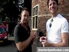 Dutch prostitute gets a face cumshot