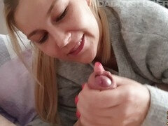 Amateur homemade, nutting, cummed