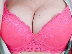 Amerikanisch, Grosse titten, Blondine, Blasen, Sperma im mund, Lingerie, Milf, Strümpfe