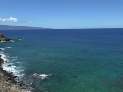 Playa, Morena, Novia, Al aire libre, Público, Coño, Fumando, Mojado