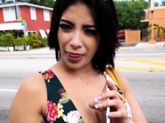 Blowjob, Brunette, Handjob, Hd, Outdoor, Public, Teen