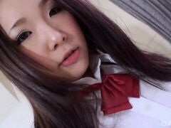 Raven-haired chick Aya Sakuraba screwed in the missionary pose