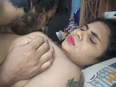 Intense boob sucking and balloon play with hot Indian wife in her 20s