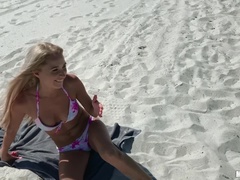 Ass, Beach, Blonde, Couple, Girlfriend, Piercing, Pov, Pussy