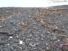 Amateur, Plage, Sucer une bite, Nue, De plein air, Public, Voyeur, Mouillée