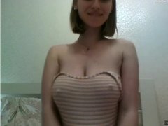 Amateur, Gros seins, Brunette brune, Fait maison, Nénés, Webcam