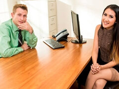 Tight Little Asian Jade Noir Makes a Deal with Her Boss