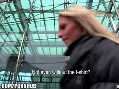 Mia Angel gets picked up and paid for public sex by a gorgous blonde Czech babe