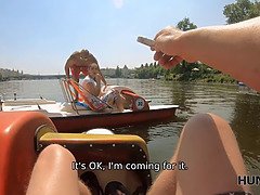 Big tits, Blowjob, Brunette, Cuckold, Czech, Outdoor, Pov, Reality