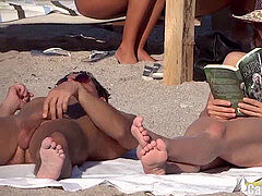 Playa, Madres para coger, Desnudo, Coño, Espía, Voyeur