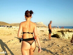 Plage, Bikini, Érotique, Nudiste, De plein air, Collant, Jarretelles, Webcam