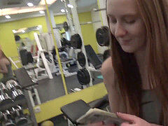 Blowjob, Cuckold, European, Gym, Money, Reality, Redhead, Teen