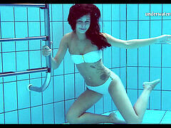 Super hot Hungarian teen Nata Szilva gets wet underwater