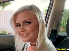 Blonde, Car, First time, Pov