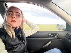 Amateur, Grosse bite, Blonde, Voiture, Allemand, Hard, Avaler, Adolescente