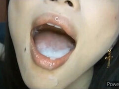 Japanese raunchy sluts mouth cumshots porn collection