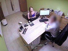 Vorstellungsgespräch, Tschechisch, Fingern, Hd, Geld, Büro, Pov, Jungendliche (18+)