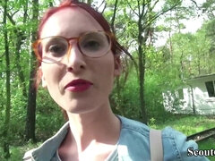 GERMAN SCOUT - REDHEAD SCHOOLGIRL LIA SEDUCE TO FUCK PUBLIC FOR MONEY - Lia louise