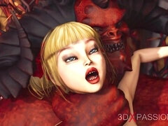 Carton big test hd, big boob 3d, 3d monster dp rough