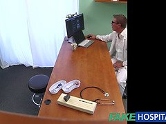 Russian patient with fake hospital boobs craves hard dick to be prescribed