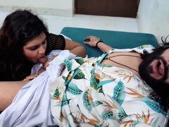 Brunette Stepsister Without Condom Uncut (2024) Hindi Hot Short Film with Cumshot - Blowjob