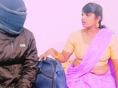 Telugu Stepmom Fucks Step Son Hard with Big Long Dick - Dirty Talk & Saree Aunty Action