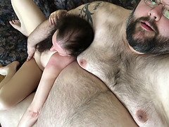 Ass, Bbw, Brunette, Fat, Hd, Licking, Natural tits, Saggy tits