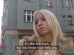 Blonde Lost In Prague Finds Herself Sucking On Stranger's Cock