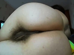 Close up bushy pussy pounded