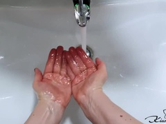 Diligently Washing Husband's Hands and He Washes My Hands #SCRUBHUB