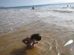 Ass, Beach, Blowjob, Footjob, Girlfriend, Pov, Puffy nipples, Sleeping