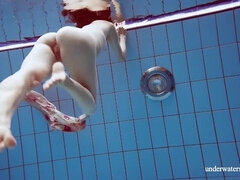 Czech, Female, Hd, Petite, Public, Redhead, Solo, Underwater