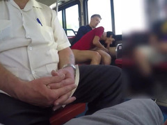 Gorgeous girl on the bus has insane public sex