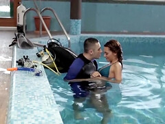 Diving instructor fell in love with the gorgeous teen doll