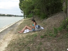 Arsch, Bikini, Braunhaarige, Im freien, Pov, Öffentlich, Muschi, Titten