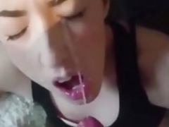 angelical cumshot on face