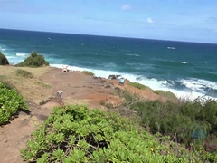 Leie, Strand, Braunhaarige, Besamung, Freundin, Höschen, Dürr, Titten