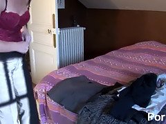 In den arsch, Schlafzimmer, Betrug, Hd, Reif, Reife frau in den arsch, Kurzes haar, Strümpfe