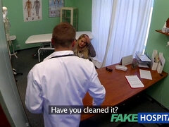 Blonde Dizzy gets creampied by her sneaky doctor in fake hospital