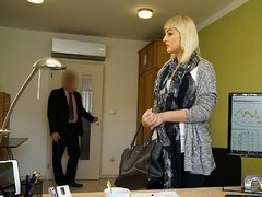 Vorstellungsgespräch, Blondine, Hardcore, Hd, Lecken, Geld, Büro, Pov