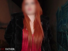 Redhead party girl loves cock and wants rough fuck hot blowjob and hardcore sex