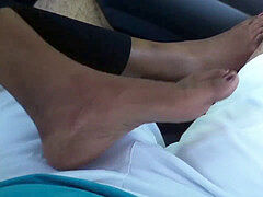 foot fetish- Indian feet (Sexy footjob, soles and toe tease)