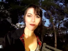 Ultra-Kinky girl is waiting for boys who would poke her brains out, in a local park